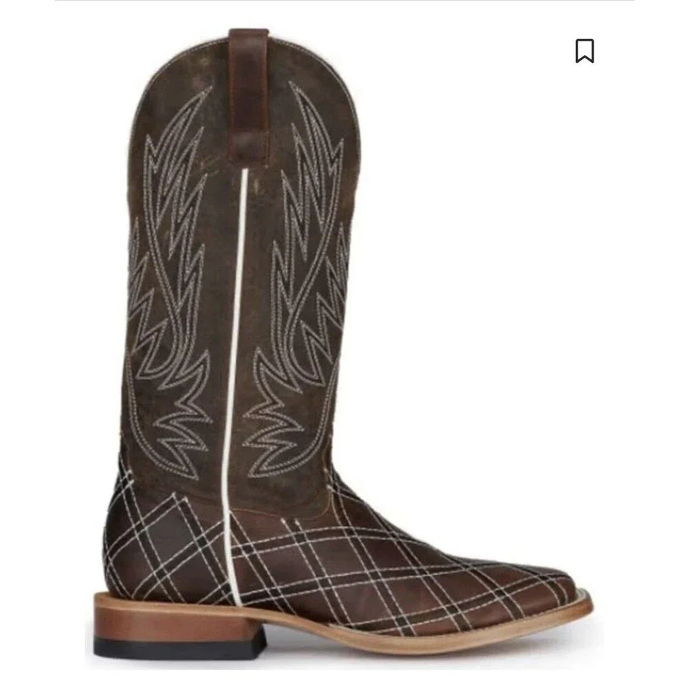 Demo Try On Horse Power Sabotage Western Boot Brown Mens Size 12D Cowboy Rodeo